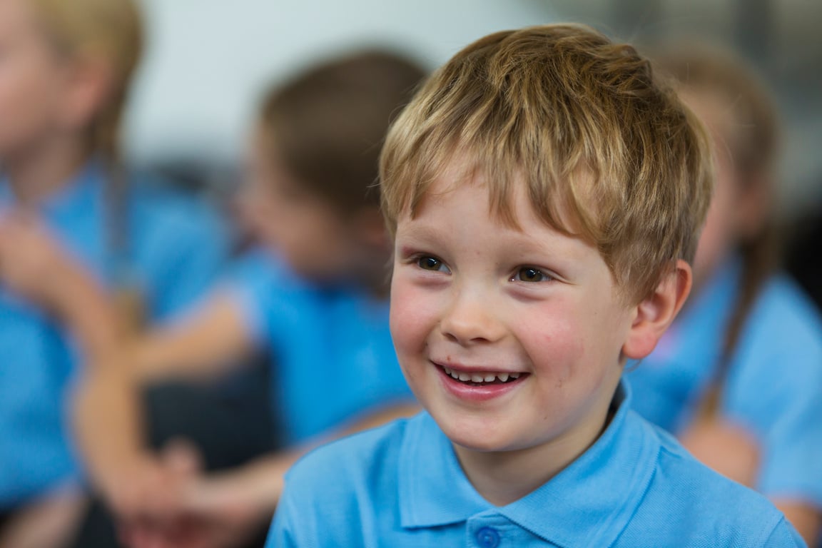 Smiling School Boy in Uniform